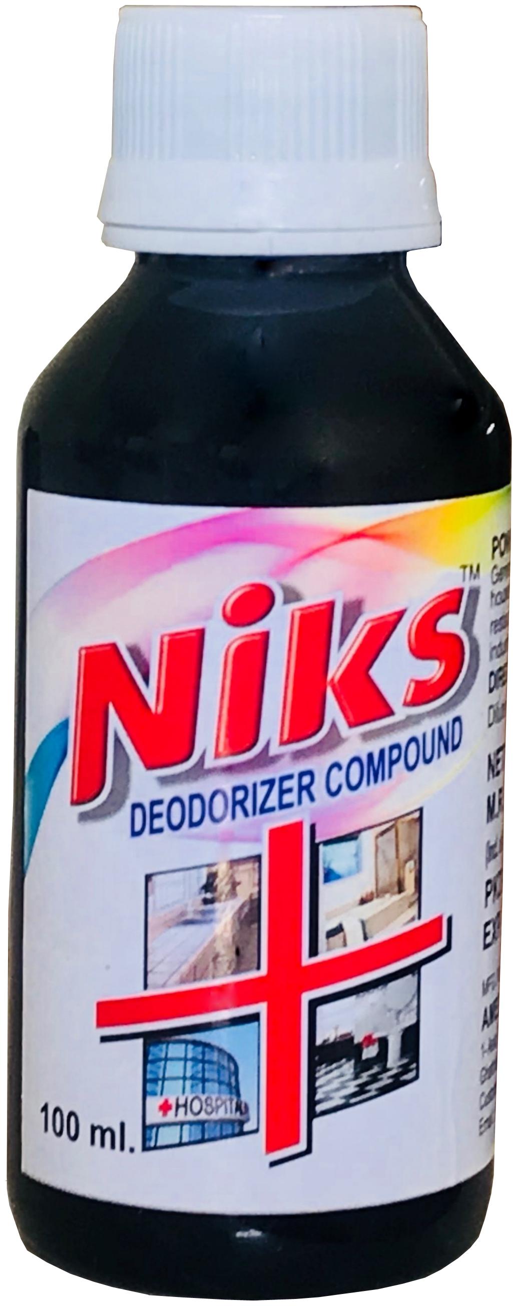 

Niks Black Phenyl Concentrate 100ml ( MAKES 2 LRS BLACK PHENYL BY ADDING WATER AT HOME)
