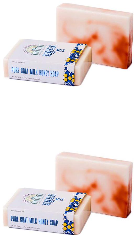 

Nirvaana Handmade Natural GoatMilk Honey Soap 100g (Pack of 2)