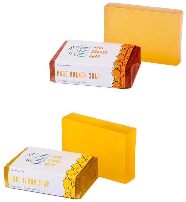 

Nirvaana Handmade Natural Assorted Soap Set (Lemon Orange) Pack of 2
