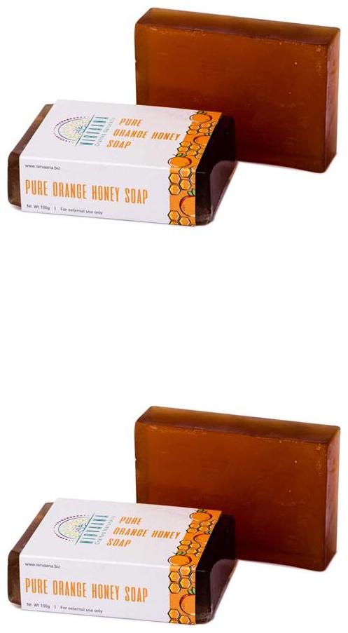 

Nirvaana Handmade Natural Orange Honey Soap 100g (Pack of 2)