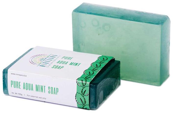 

Nirvaana Handmade Natural Aqua Mint Soap 100g