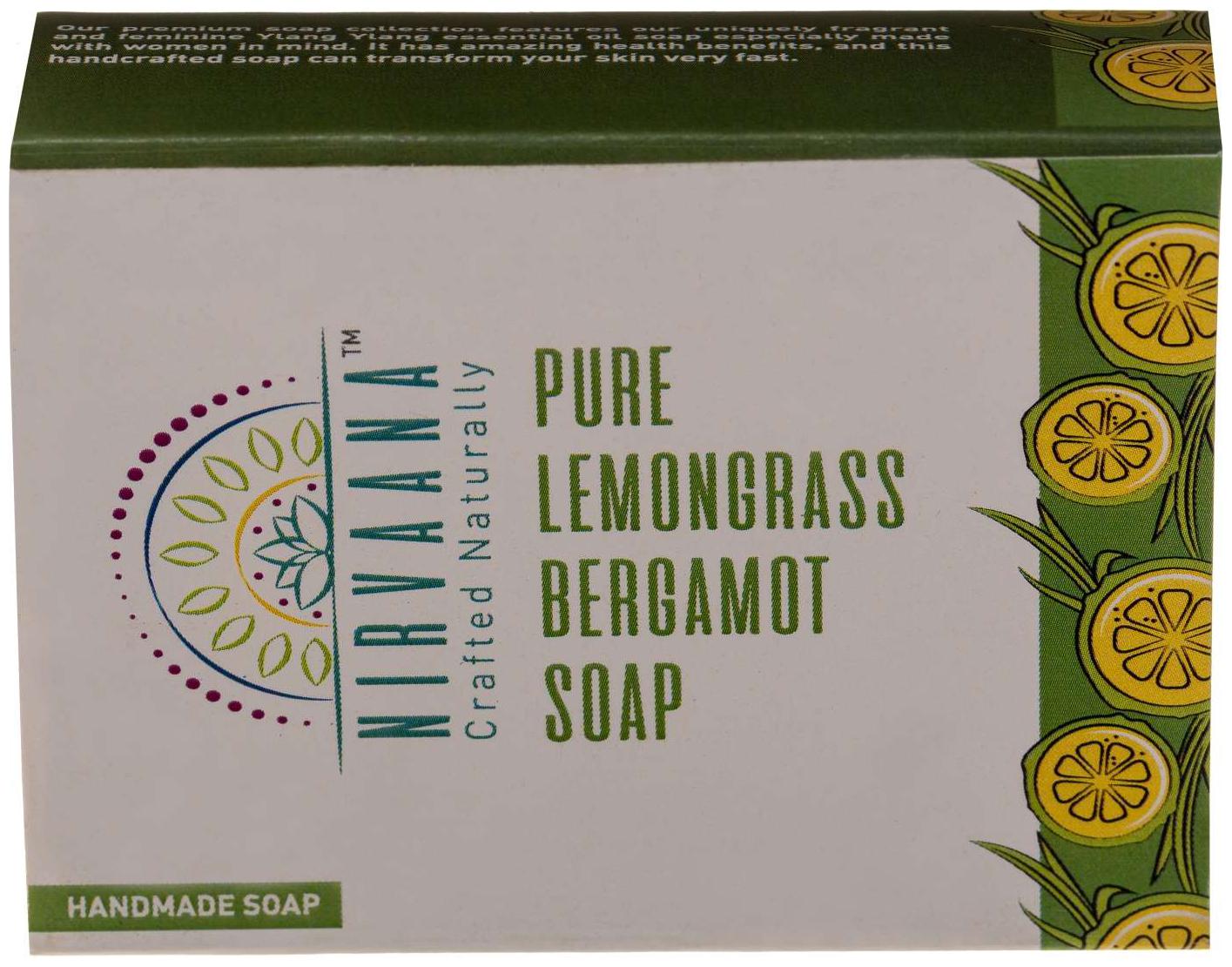 

Nirvaana Natural Pure Handmade Lemongrass Bergamot Soap 100g