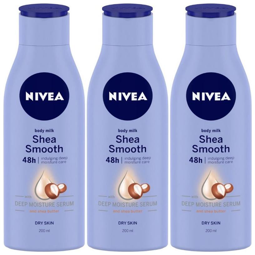 

Nivea Body Essentials Shea Smooth Milk 200ml (Pack of 3)