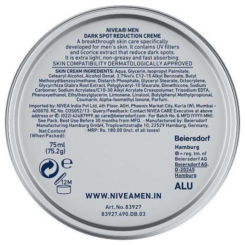 

Nivea Men Dark Spot Reduction Cream 75 ml