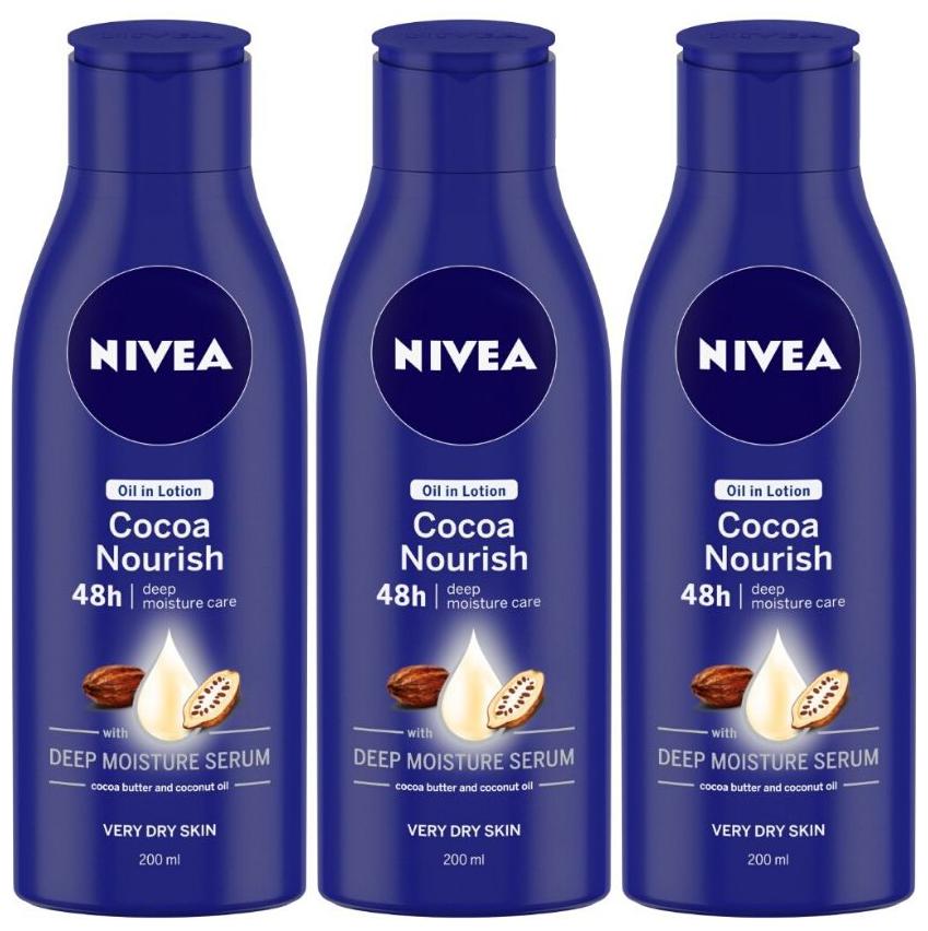 

Nivea Oil in Lotion Cocoa Nourish 200ml (Pack of 3)