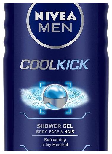 

Nivea Shower Gel Cool Kick 2 In 1 Body Hair (For Men) 250 ml