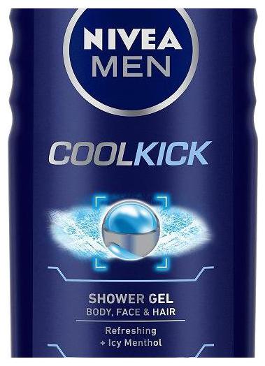 

Nivea Shower Gel Cool Kick 2 In 1 Body Hair (For Men) 250 ml