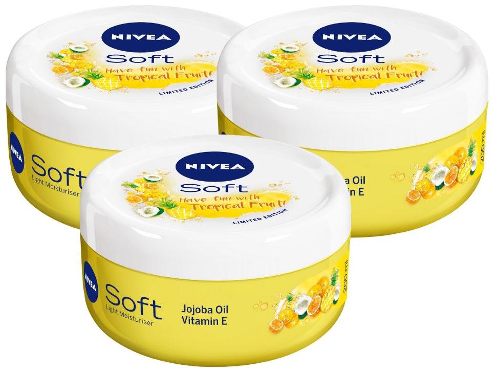 

Nivea Soft Light Moisturizer Tropical Fruit 200ml (Pack of 3)