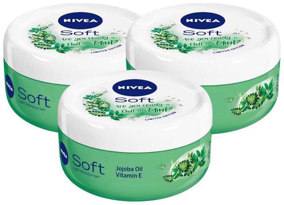 

Nivea Soft Light Moisturizer Chilled Mint 200ml (Pack of 3)