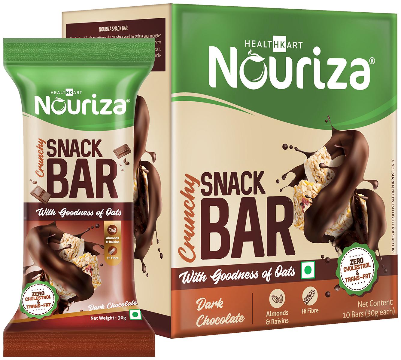 

Nouriza Snack Bar 10 Piece(s) Pack (Dark Chocolate)-300g(Pack of 1)
