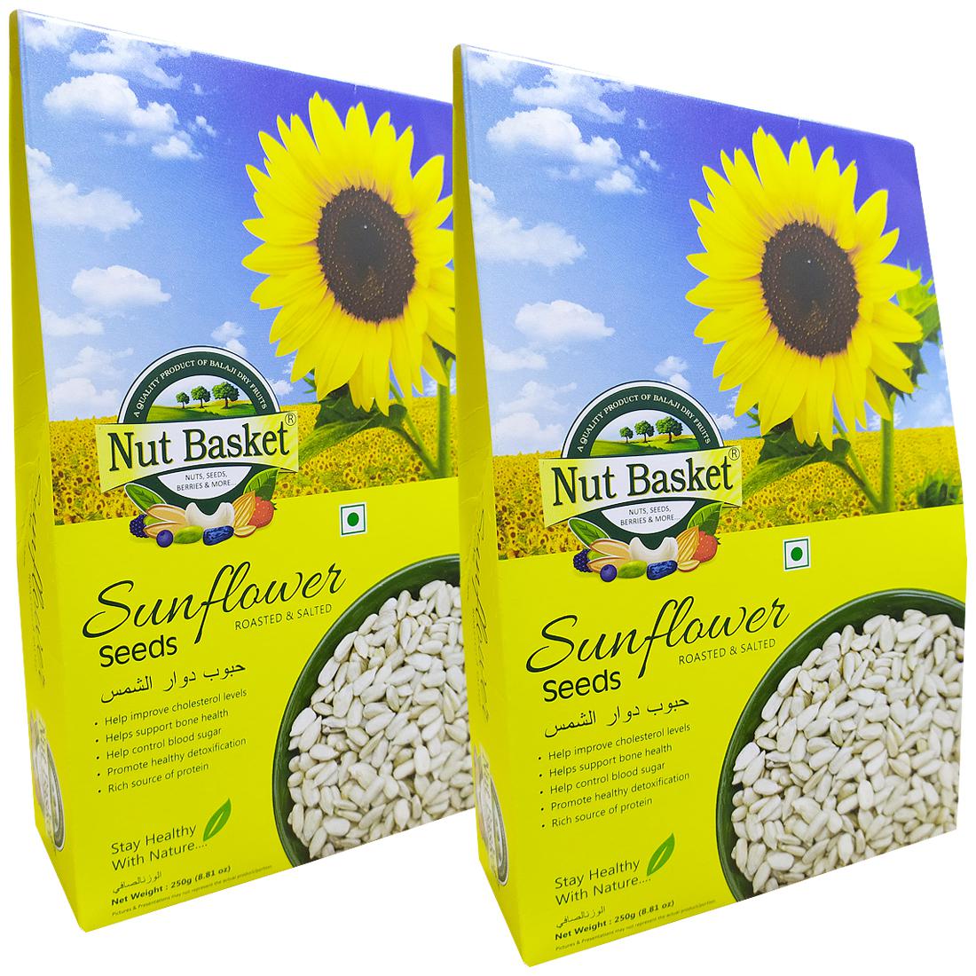 

Nut Basket Roasted Salted Sunflower Seeds 500G (Pack Of 2 250g Each)