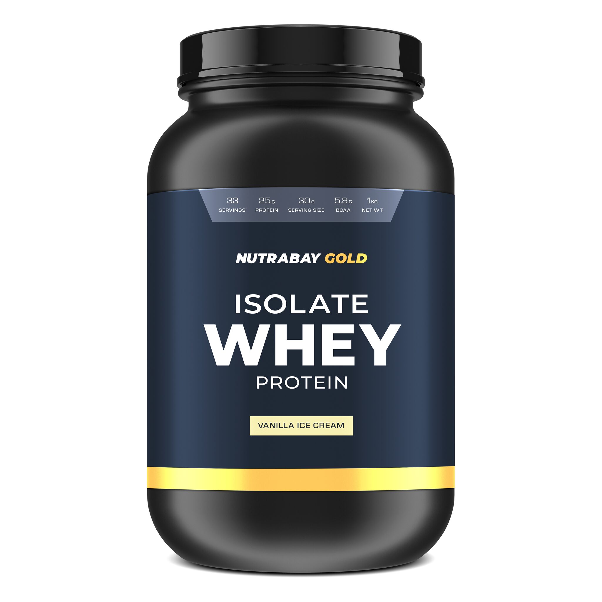 

Nutrabay Gold 100 Whey Protein Isolate - 1kg (Vanilla Ice Cream)