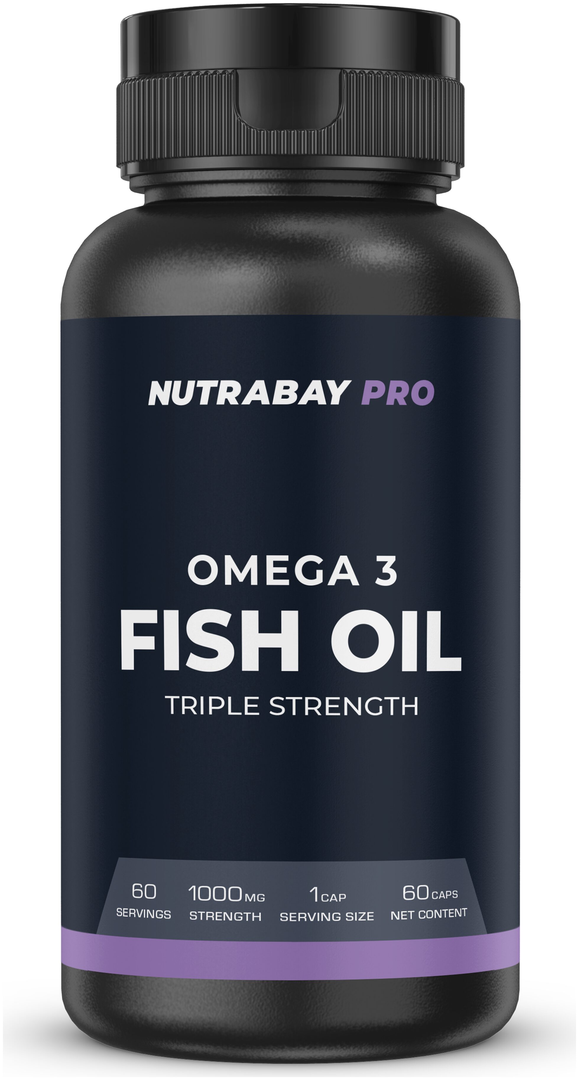

Nutrabay Pro Fish Oil Omega 3 (Triple Strength) 1000mg 60 Capsules (Pack of 1)