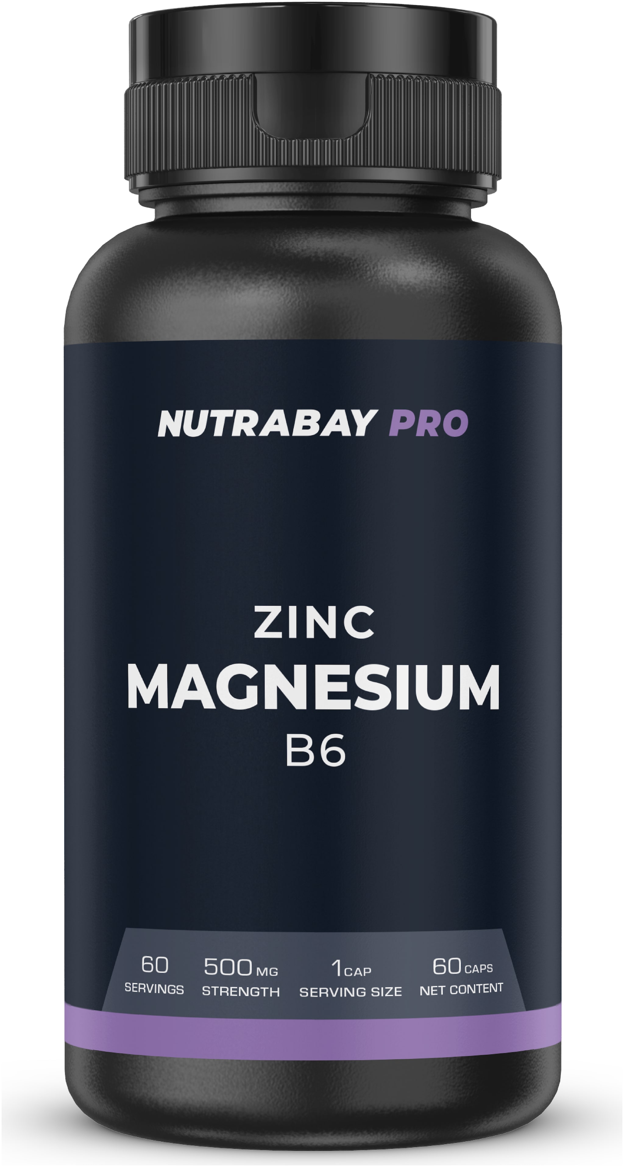 

Nutrabay Pro Zinc Magnesium B6 500mg 60 Capsules (Pack of 1)