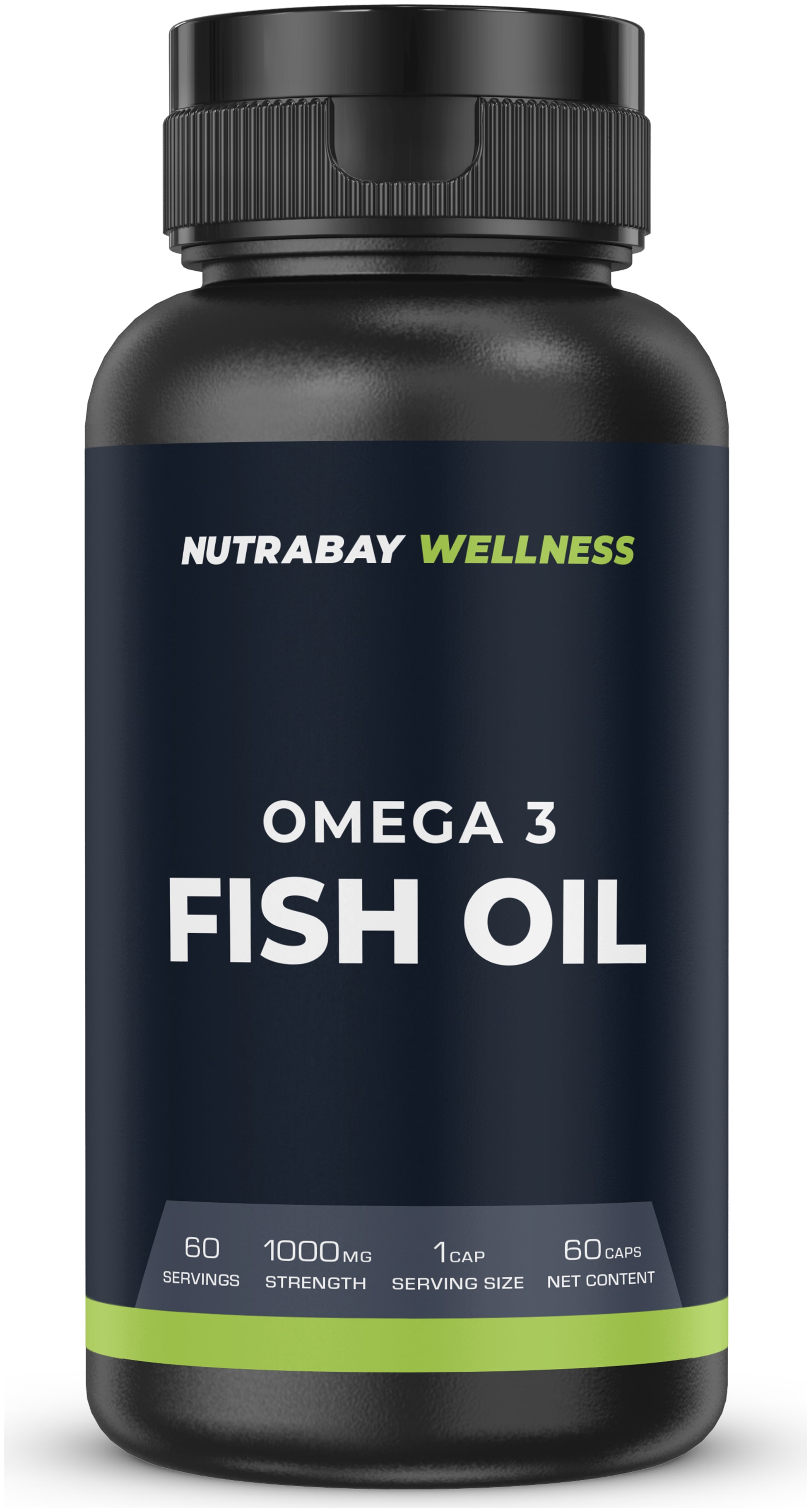 

Nutrabay Wellness Fish Oil Omega 3 1000mg 60 Capsules (Pack of 1)