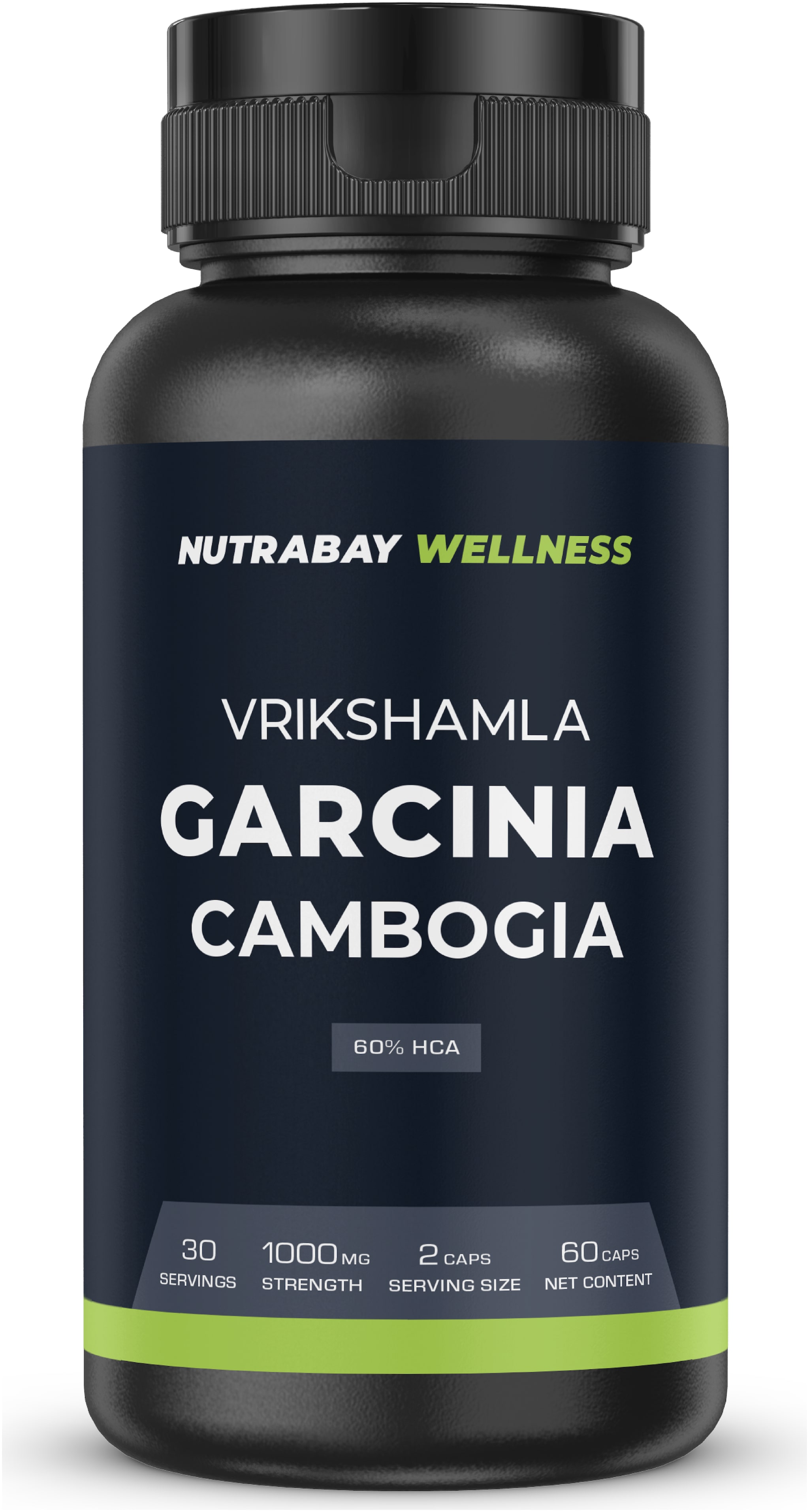 

Nutrabay Wellness Garcinia Cambogia Extract (Vrikshamla) 1000mg 60 Capsules (Pack of 1)