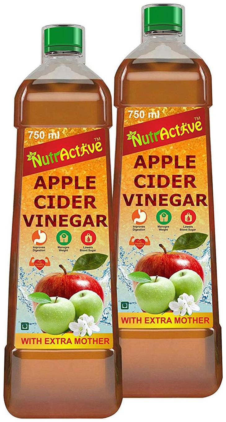 

Nutractive Natural Apple Cider Vinegar With Mother Of Vinegar1500 g Pack Of 2 750ml Each