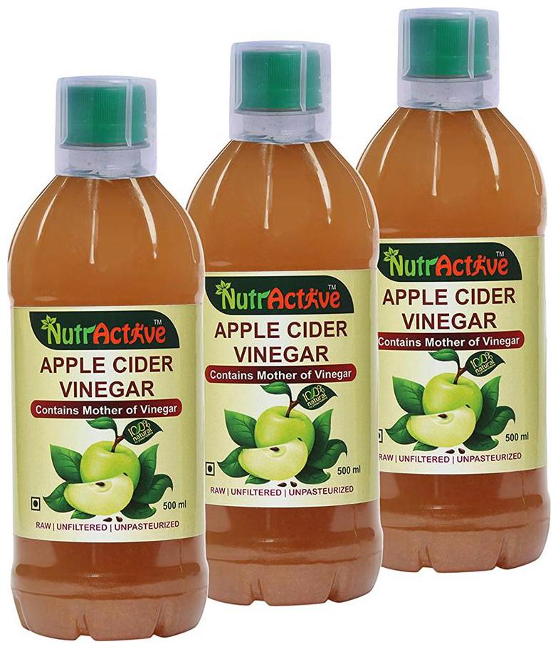 

Nutractive Super Apple Cider Vinegar With Mother Of Vinegar 500 ml Raw Unfiltered Unpasteurized1500 g Pack Of 3 500ml Each