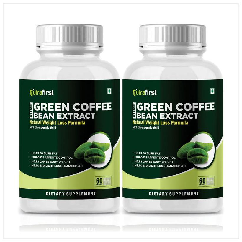 

Nutrafirst Green Coffee Bean Extract 100 Natural With Weight Management Formula For Women And Men 60 Capsules (Pack Of 2)