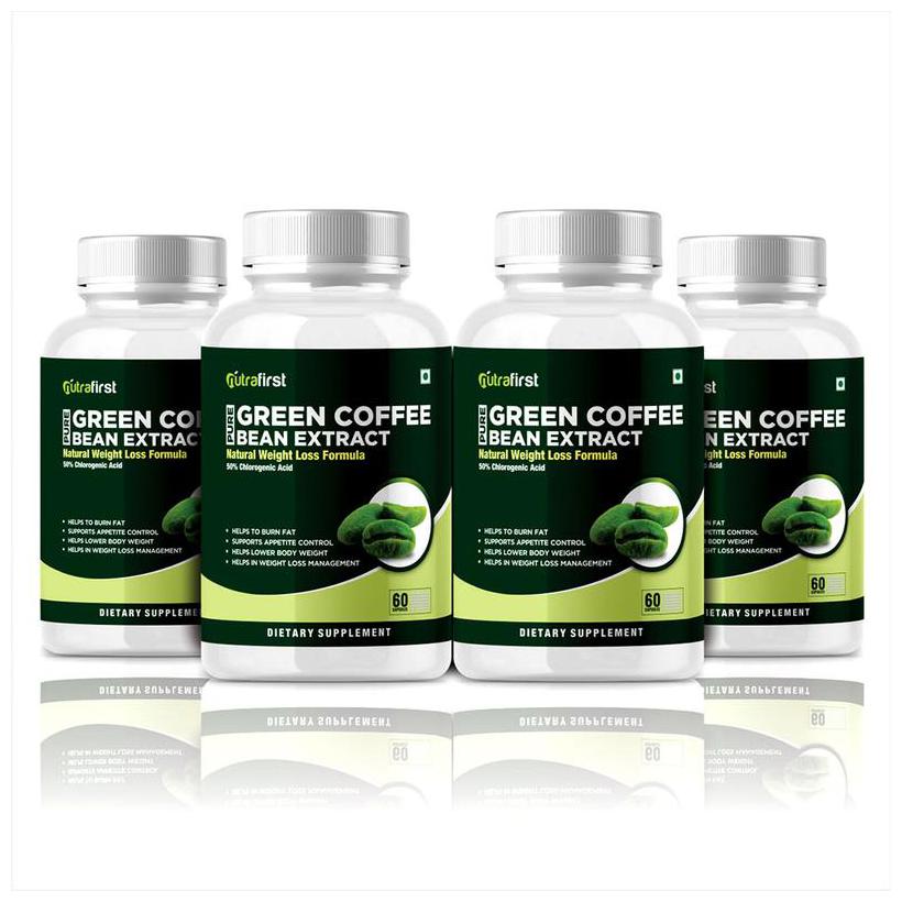 

Nutrafirst Green Coffee Bean Extract 100 Natural With Weight Management Formula For Women And Men 60 Capsules (Pack Of 4)