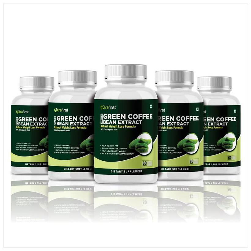 

Nutrafirst Green Coffee Bean Extract 100 Natural With Weight Management Formula For Women And Men 60 Capsules (Pack Of 5)