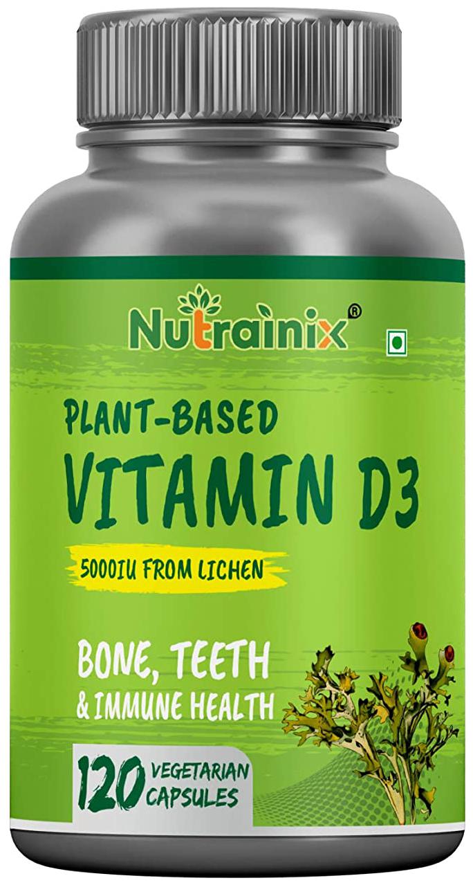 

Nutrainix Vitamin D3 5000Iu With K2 As Mk7 100Mcg Supplement 120 Veg Tablets