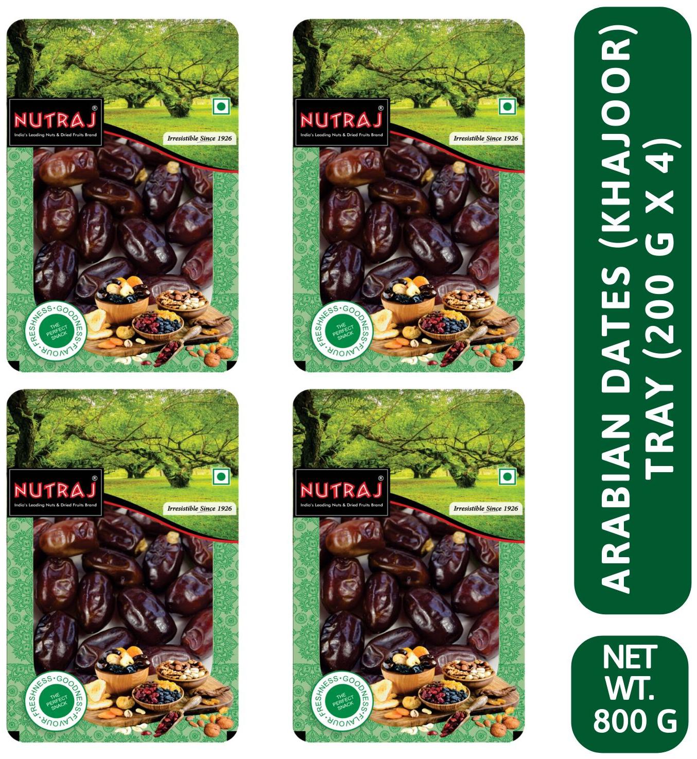 

Nutraj Arabian Dates Tray 800 g (200g X 4)
