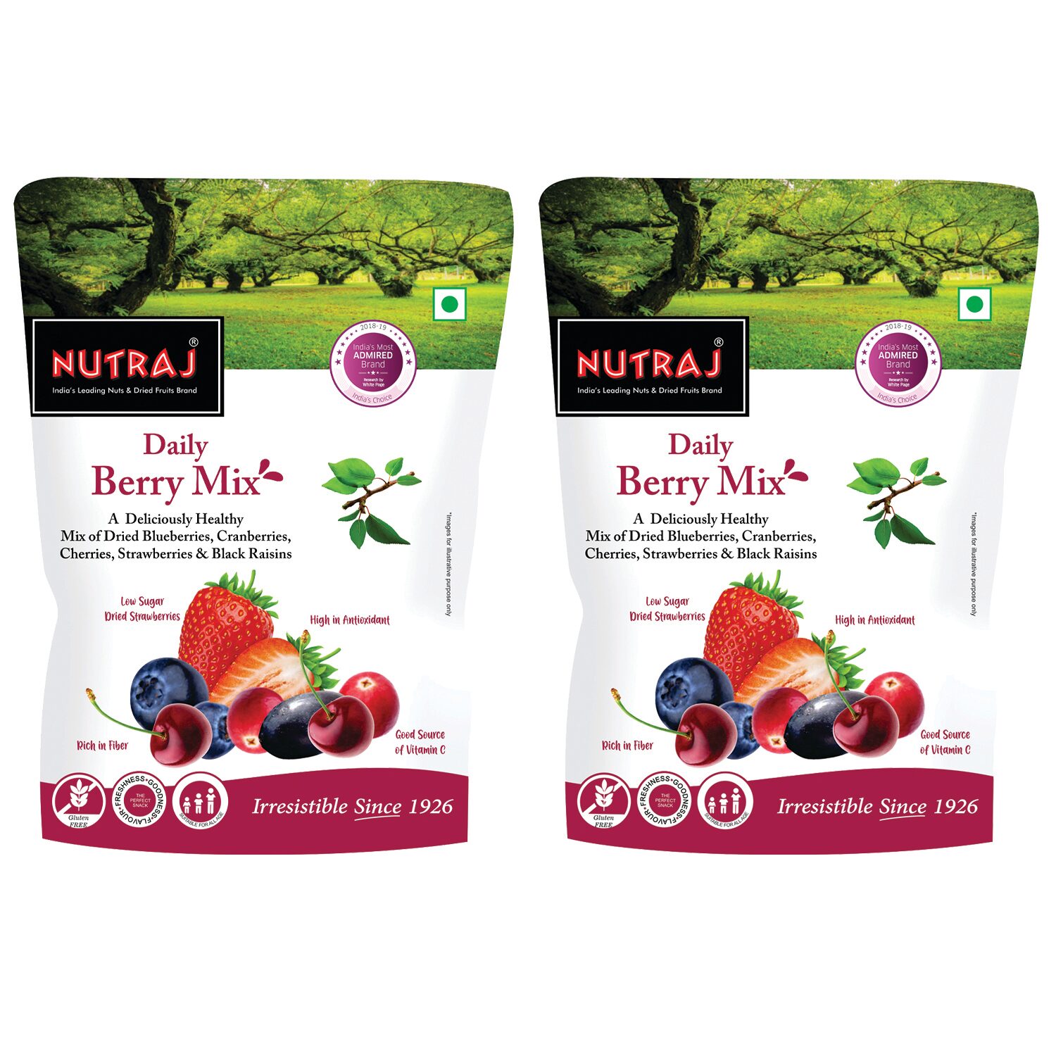 

Nutraj Daily Berry Mix 400 g (2 X 200g) Pack of 2