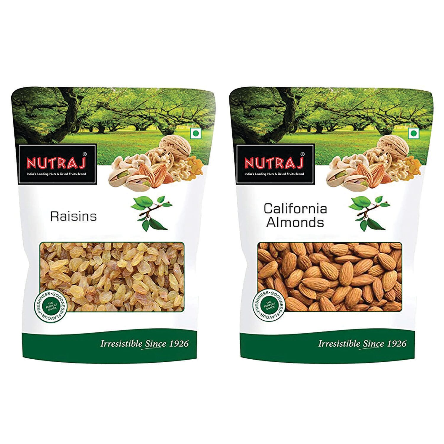 

Nutraj Mixed Dry Fruit Combo (Almonds 100g Raisins 100g) (Pack of 2)