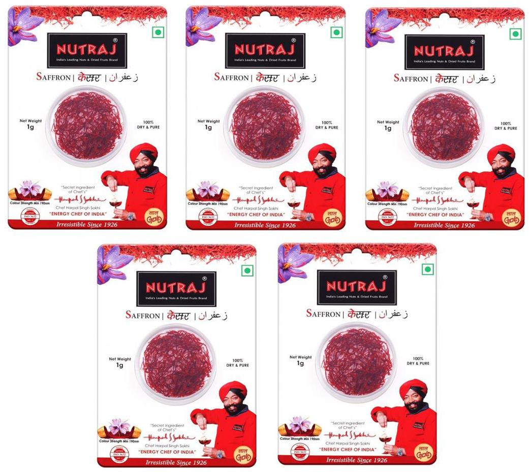 

Nutraj Saffron (Kesar) 5g (5 X 1g)