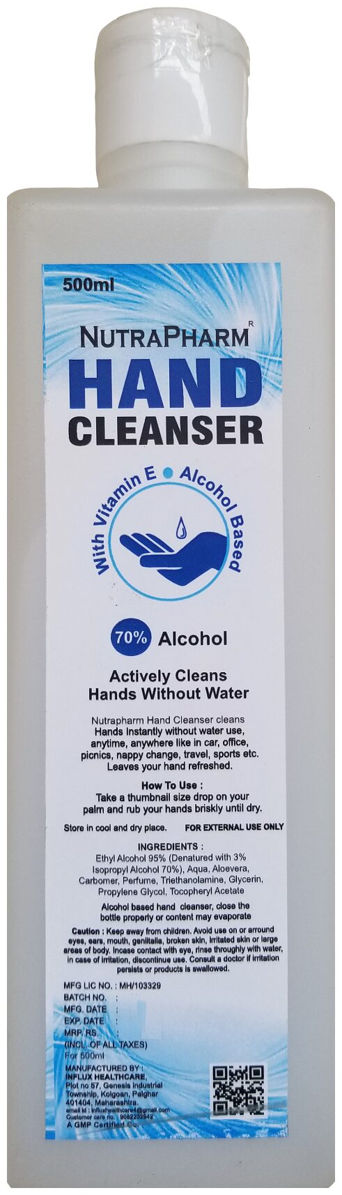

Nutrapharm 70 Alcohol Aloe Instant Hand Cleanser 500ml