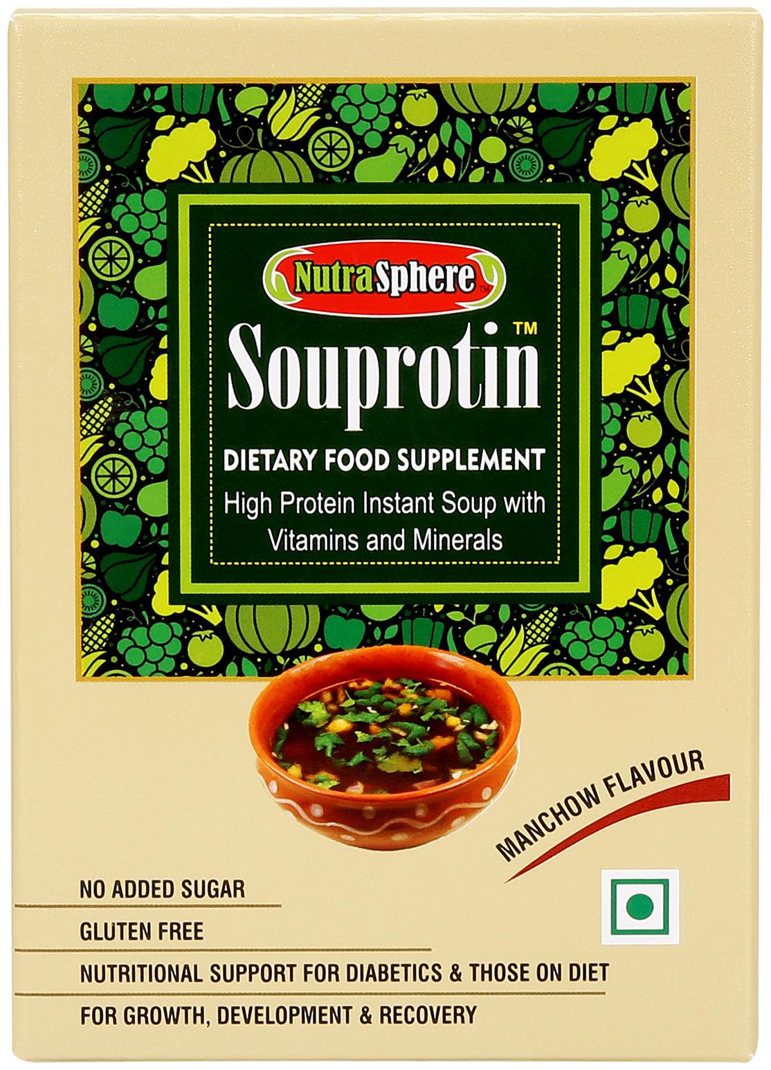

Nutrasphere Manchow Instant Protein Soup Mix with Vitamins and Minerals (6 Sachets)