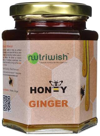 Buy Nutriwish Pure Organic Honey Infused With Ginger 350 G Pack Of