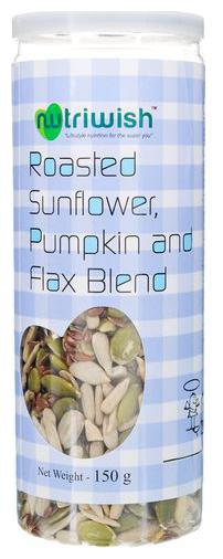 

NUTRIWISH Roasted Seeds - Sunflower Pumpkin Flax Seed Blend 150 g