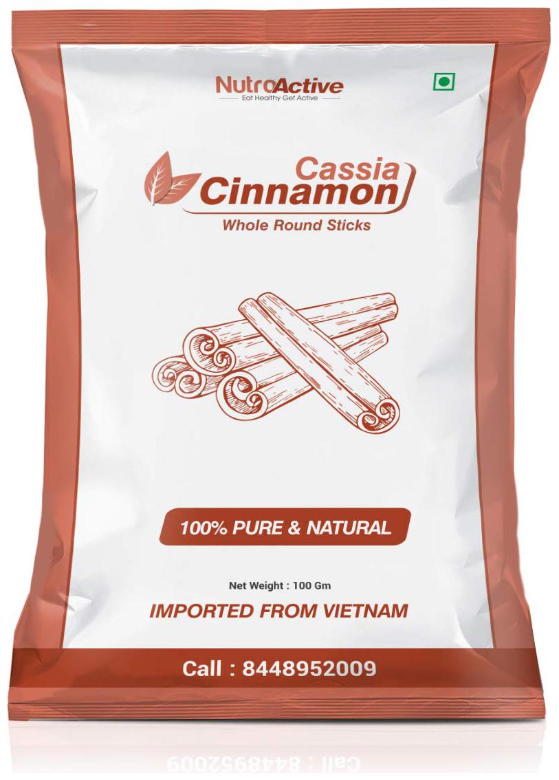 

NutroActive Cinnamon Whole Round Sticks (Dalchini Sticks) - 100 g