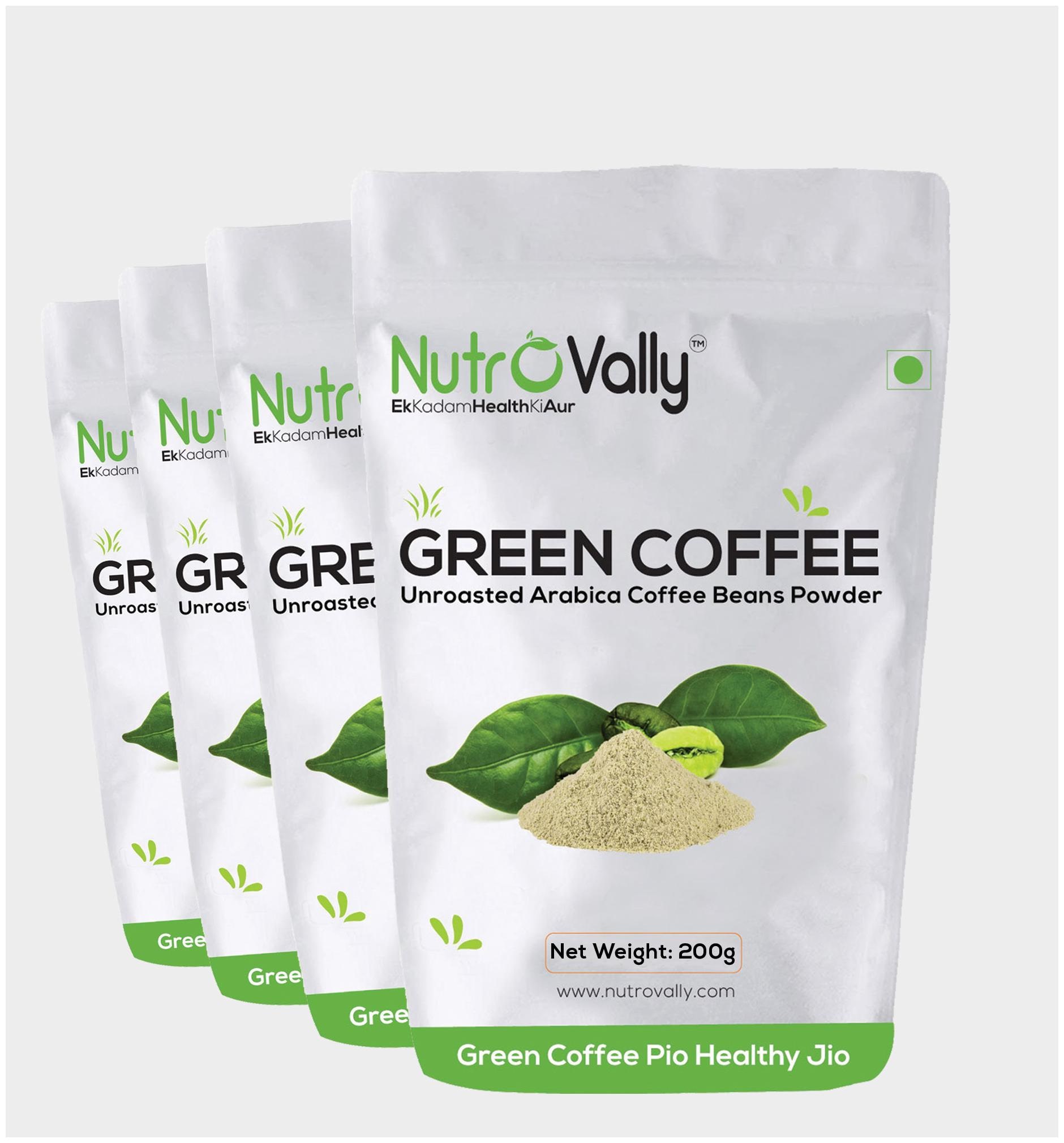 

Nutrovally Organic green coffee powder for weight loss - 200g (Pack of 4)