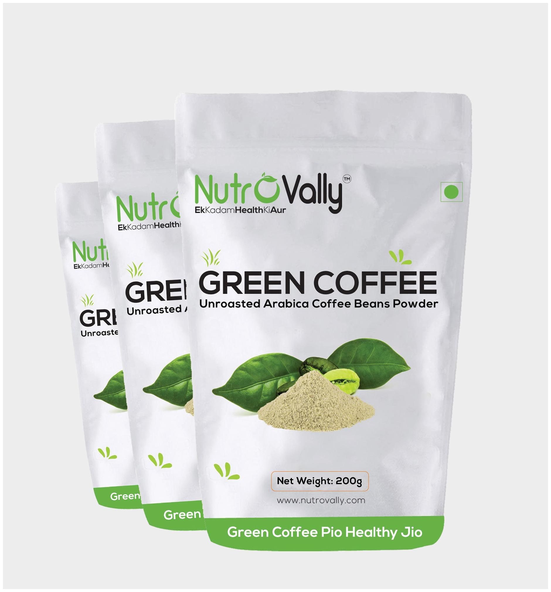

Nutrovally Organic green coffee powder for weight loss - 200g (Pack of 3)