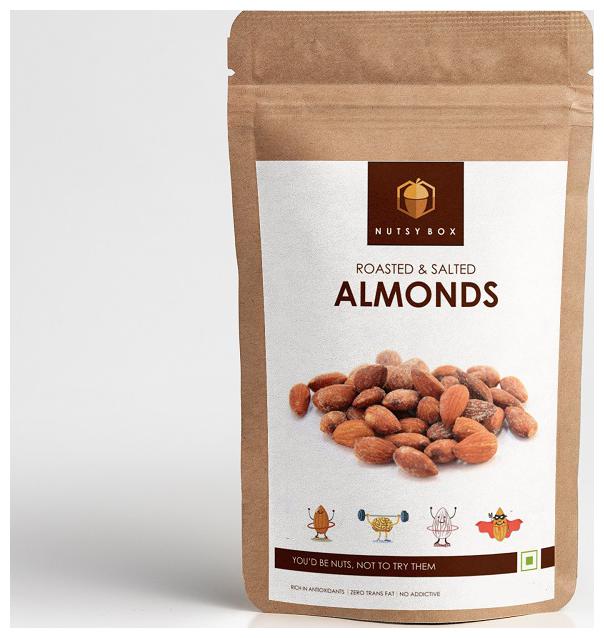 

Nutsy Box Premium Roasted And Salted California Almonds 490g (Pack of 1)