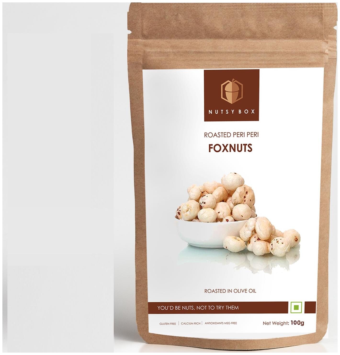 

Nutsy Box Roasted Peri Peri Fox Nuts (Makhana) 100g (Pack of 1)