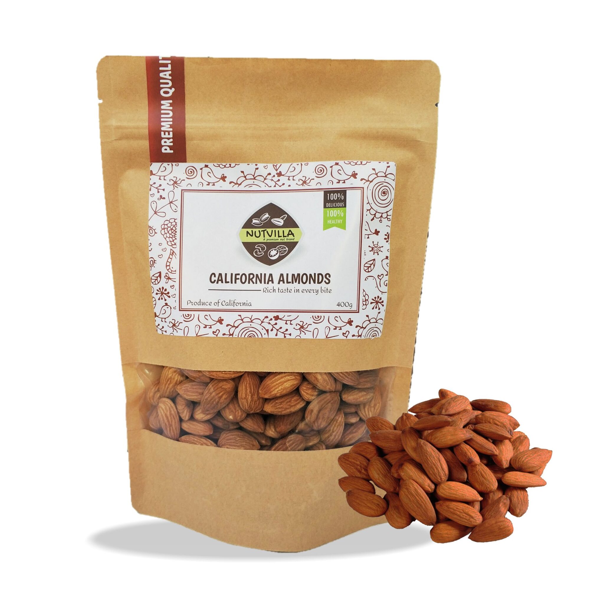 

Nutvilla California Almond Badam Regular 500g (Pack Of 1)