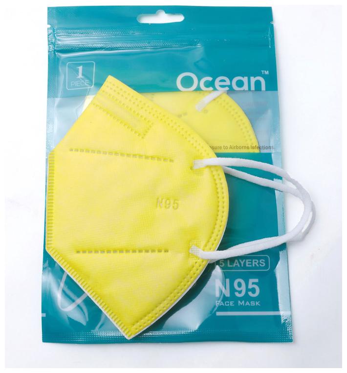 

Ocean N95 Face Mask For Men Women Pack Of 5 (Yellow)