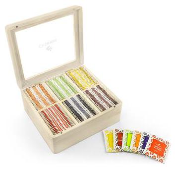 

Octavius Assortment of Fine Black Green Teas in Pinewood Caddy - 120 Tea Bags