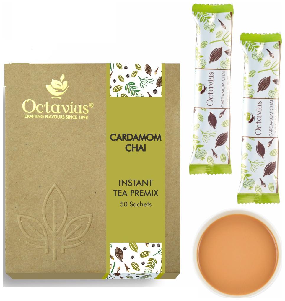 

Octavius Cardamom Chai Instant Tea Premix- 50 Sachet (Sweetened) Economy 750g
