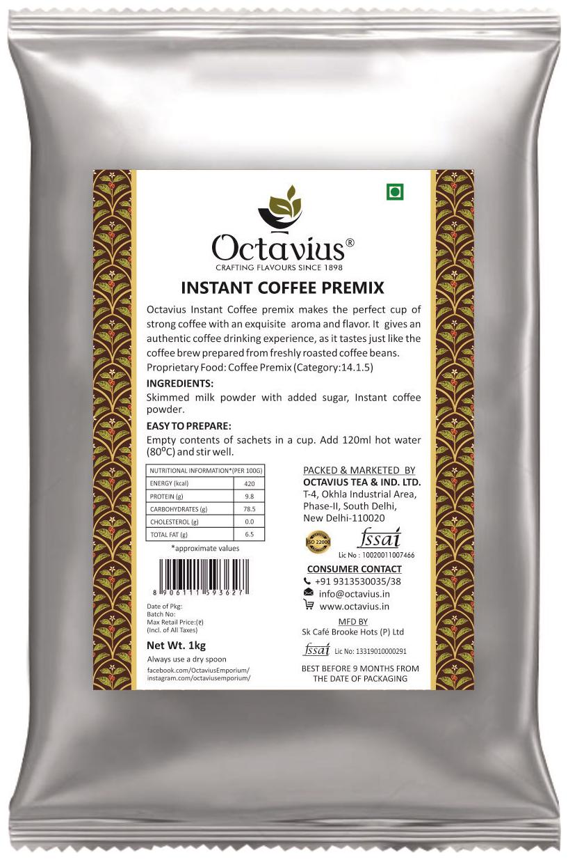 

Octavius Coffee Premix Vending Machine Pack - 1 Kg Pouch (Pack of 1)