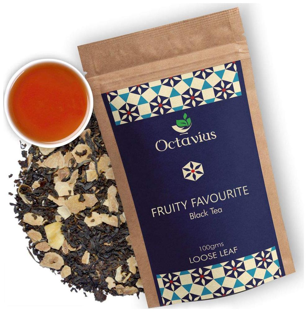 

Octavius Fruity Favourite Black Tea Loose Leaf - 100g Exotic Black Tea Blend