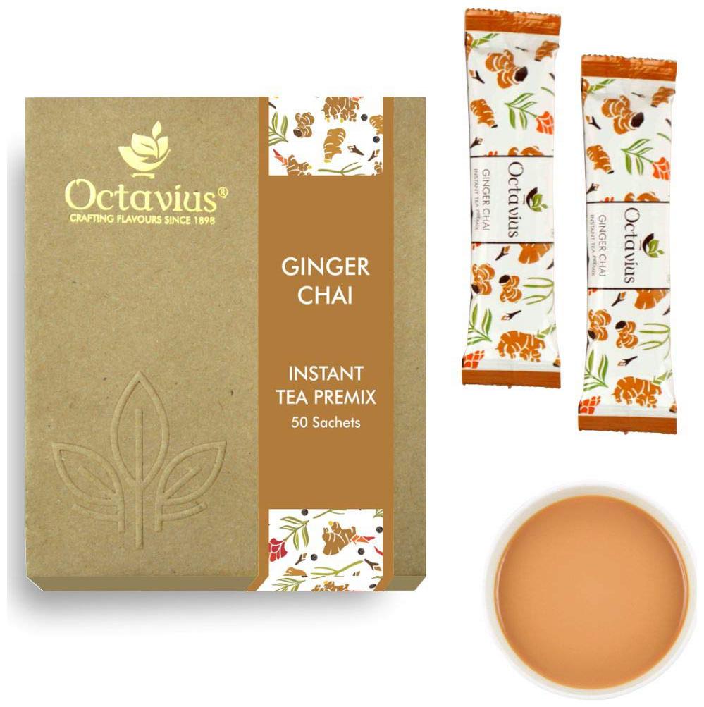 

Octavius Ginger Chai Ready Tea Economy Pack - 50 Single Serve Sachets