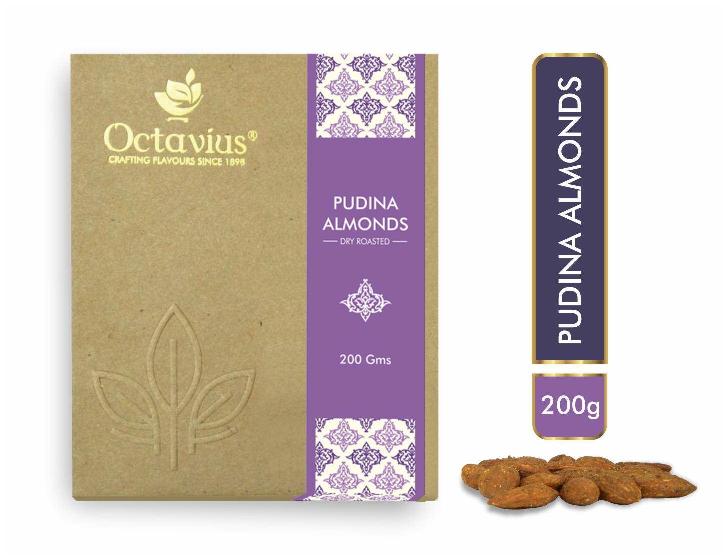 

OCTAVIUS Gourmet Almond Pudina Flavour Packed in Craft Paper Box - 200g
