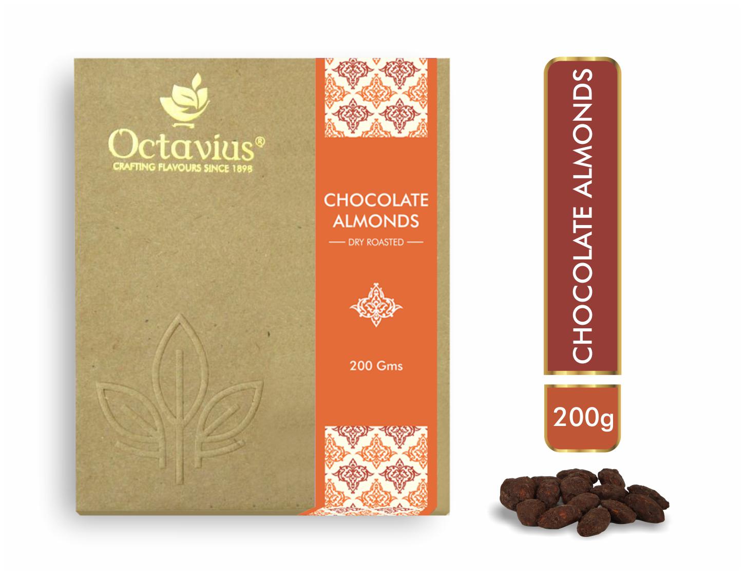 

OCTAVIUS Gourmet Almond Chocolate Flavour Packed in Craft Paper Box - 200g