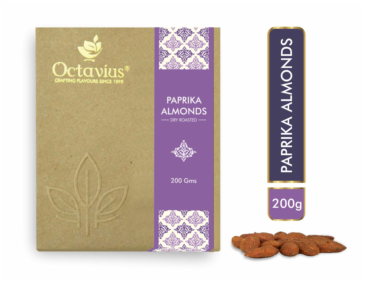 

OCTAVIUS Gourmet Almond Paprika Flavour Packed in Craft Paper Box - 200g