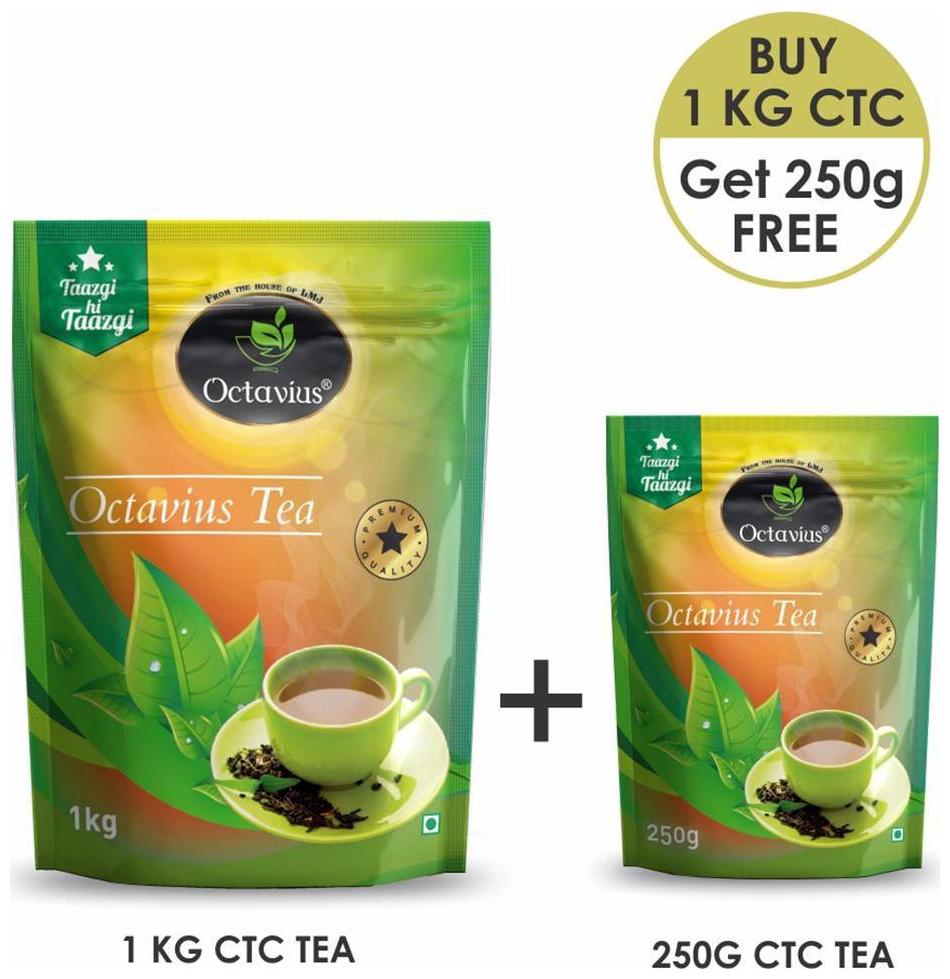 

Octavius Premium CTC Loose Leaf Black Tea 1kg Buy 1kg Get 250g Free